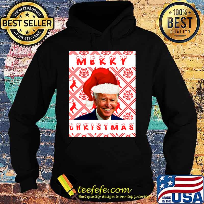 Joe Biden Merry Christmas Wear Santa Hat Shirt Hoodie Joe Biden Merry Christmas Wear Santa Hat Shirt Hoodie