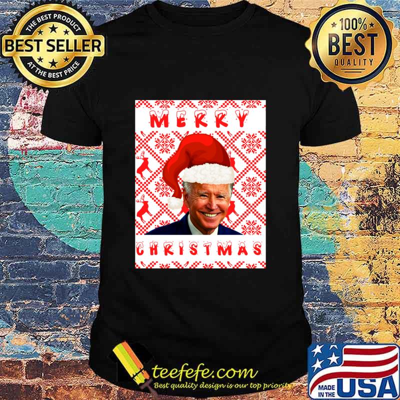 Joe Biden Merry Christmas Wear Santa Hat Shirt Joe Biden Merry Christmas Wear Santa Hat Shirt