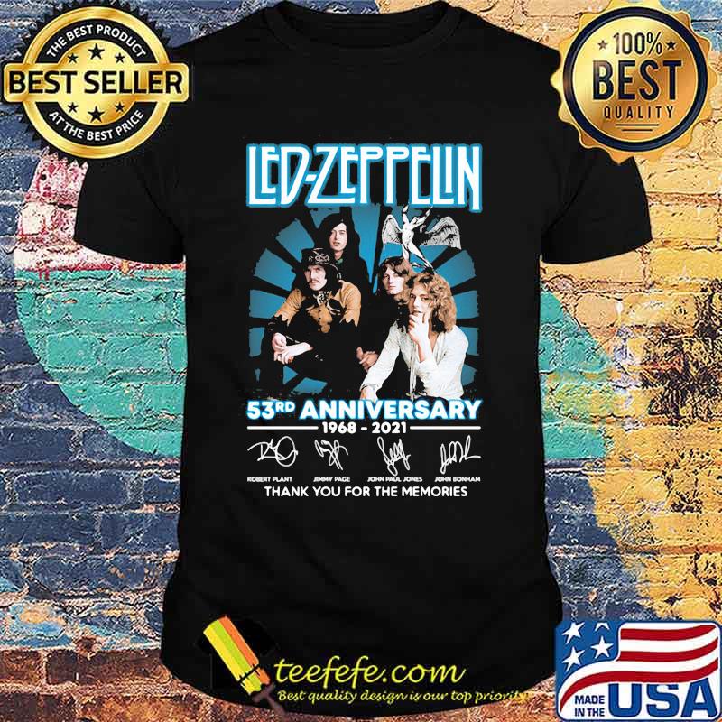 Led-Zeppelin 53rd Anniversary 1968 2021 Thank You For The Memories Signature Shirt