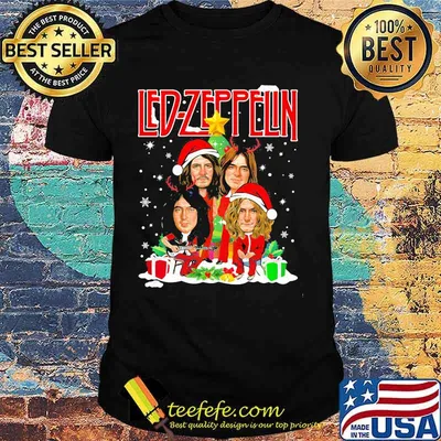 Led-Zeppelin Wear hat Santa Merry Xmas Shirt