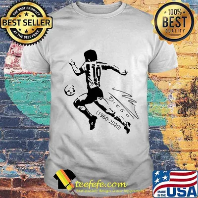Legend Football Diego Maradona Signuature 1960 2020 Shirt