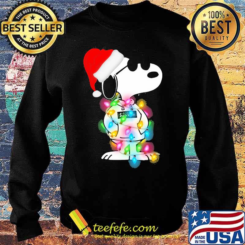 Lights Wrap Around Snoopy Hat Santa Christmas Shirt Sweater Lights Wrap Around Snoopy Hat Santa Christmas Shirt Sweater
