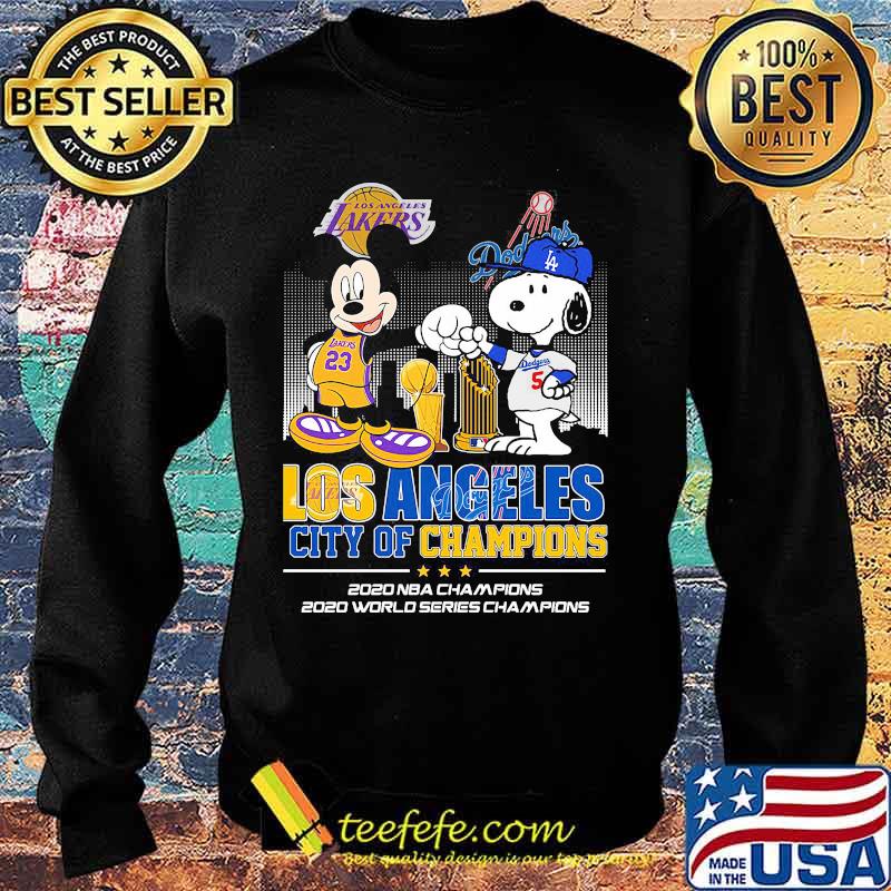Los Angeles City Of Champions 2020 Nba Champions Snoopy And Mickey Disney Football Shirt Sweater Los Angeles City Of Champions 2020 Nba Champions Snoopy And Mickey Disney Football Shirt Sweater