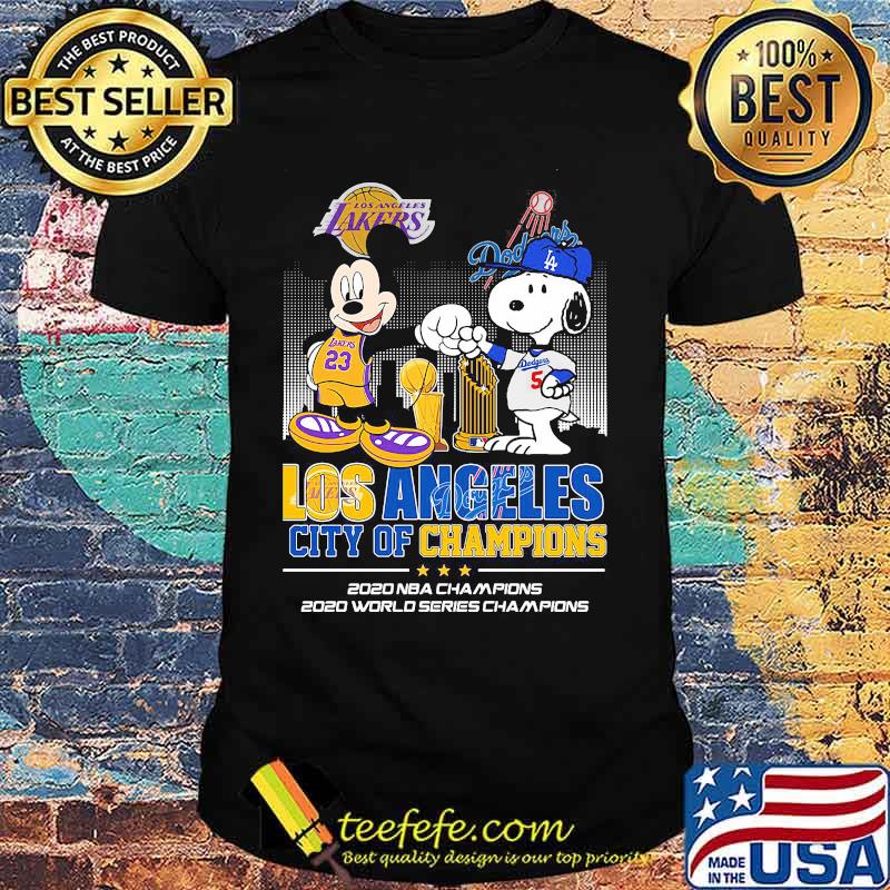 Los Angeles City Of Champions 2020 Nba Champions Snoopy And Mickey Disney Football Shirt Los Angeles City Of Champions 2020 Nba Champions Snoopy And Mickey Disney Football Shirt
