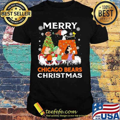 Merry Chicago Bears Christmas Snoopy Peanuts Shirt