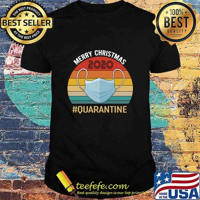 Merry Christmas 2020 Quarantined Face Mask Vintage Shirt