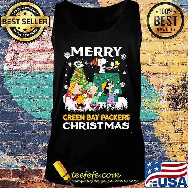 Merry Green Bay Packers Christmas Snoopy Shirt Tank top Merry Green Bay Packers Christmas Snoopy Shirt Tank top