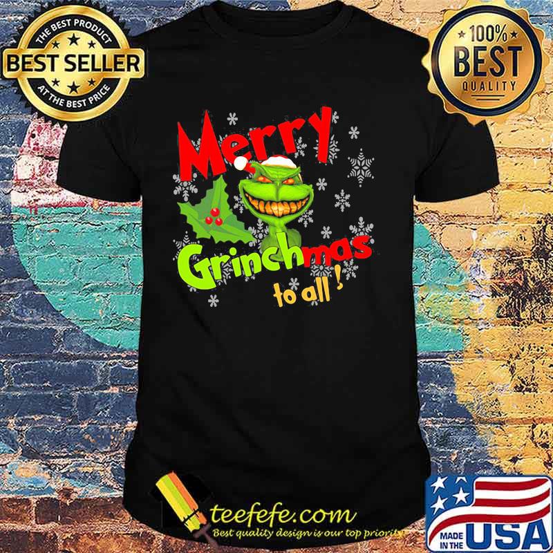 Merry Grinchmas To All Skull Grinch Shirt