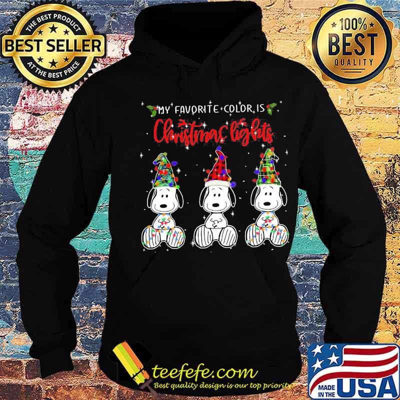 My Favorite Color Is Christmas Lights Snoopys Xmas Shirt Hoodie My Favorite Color Is Christmas Lights Snoopys Xmas Shirt Hoodie