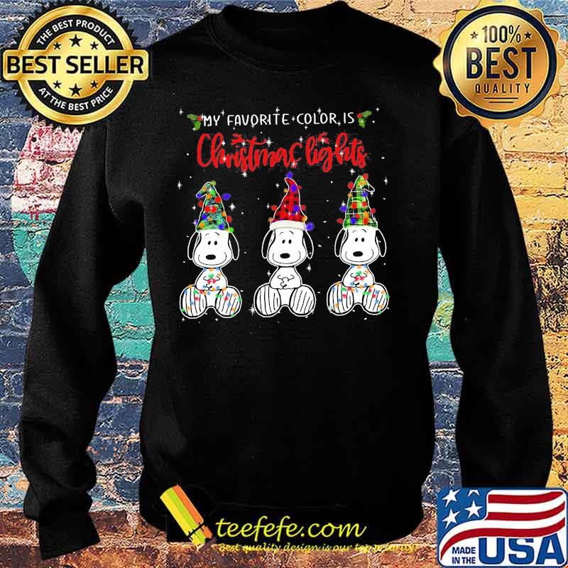 My Favorite Color Is Christmas Lights Snoopys Xmas Shirt Sweater My Favorite Color Is Christmas Lights Snoopys Xmas Shirt Sweater