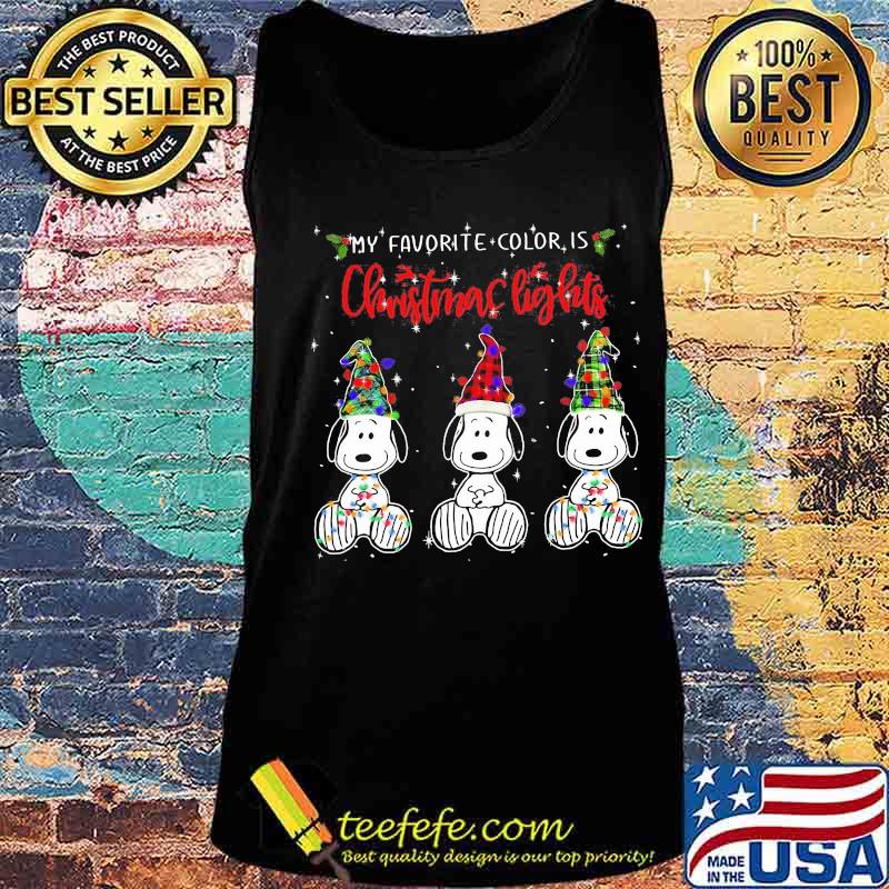 My Favorite Color Is Christmas Lights Snoopys Xmas Shirt Tank top My Favorite Color Is Christmas Lights Snoopys Xmas Shirt Tank top