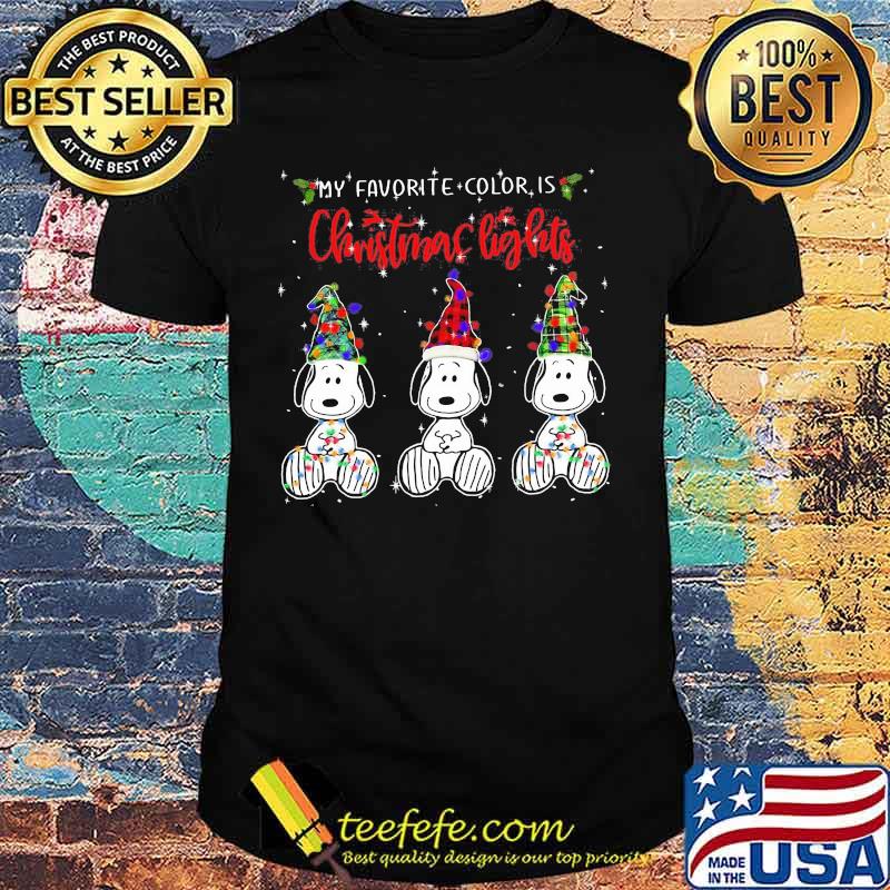 My Favorite Color Is Christmas Lights Snoopys Xmas Shirt My Favorite Color Is Christmas Lights Snoopys Xmas Shirt
