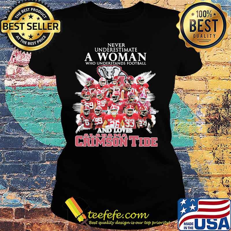 Never Underestimate A Woman Who Understands Football And Loves Alabama Crimson Tide Symbol Elephant Shirt Ladies tee Never Underestimate A Woman Who Understands Football And Loves Alabama Crimson Tide Symbol Elephant Shirt Ladies tee