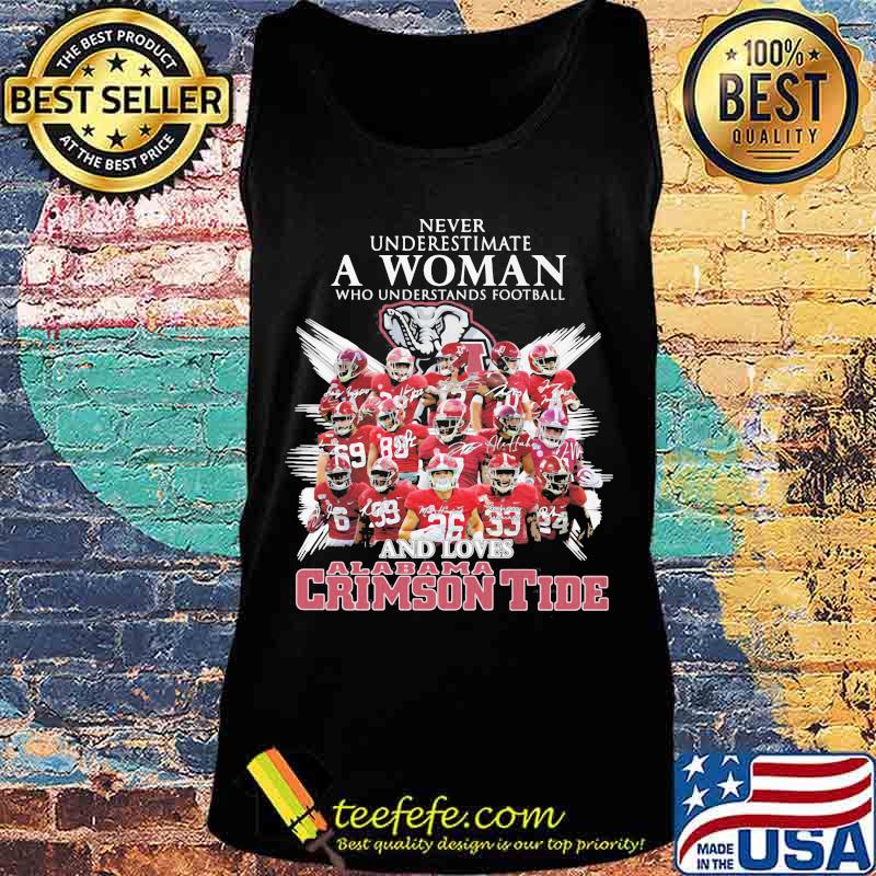 Never Underestimate A Woman Who Understands Football And Loves Alabama Crimson Tide Symbol Elephant Shirt Tank top Never Underestimate A Woman Who Understands Football And Loves Alabama Crimson Tide Symbol Elephant Shirt Tank top