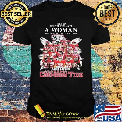 Never Underestimate A Woman Who Understands Football And Loves Alabama Crimson Tide Symbol Elephant Shirt
