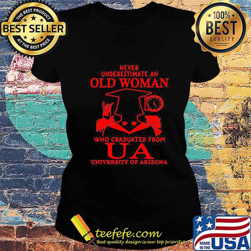 Never Underestimate An Old Man Who Graduated From Us University Of Arizona Association Shirt Ladies tee Never Underestimate An Old Man Who Graduated From Us University Of Arizona Association Shirt Ladies tee