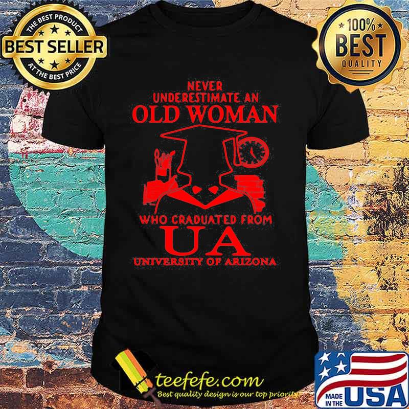 Never Underestimate An Old Man Who Graduated From Us University Of Arizona Association Shirt Never Underestimate An Old Man Who Graduated From Us University Of Arizona Association Shirt