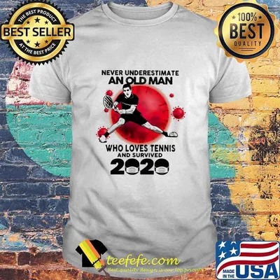 Never Underestimate An Old Man Who Love Tennis And Survived 2020 Mask Corona Virus Shirt