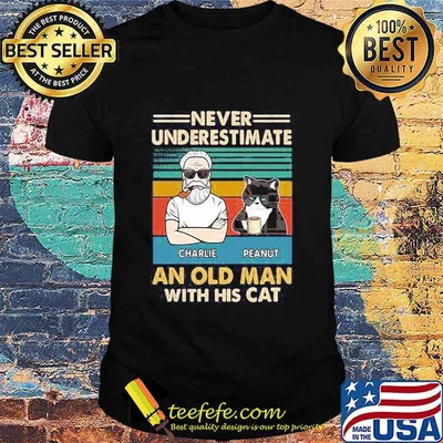 Never Underestimate An Old Man With His Cats Personalized Vintage Shirt
