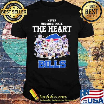 Never Underestimate The Heart Of A Bills Buffalo Shirt