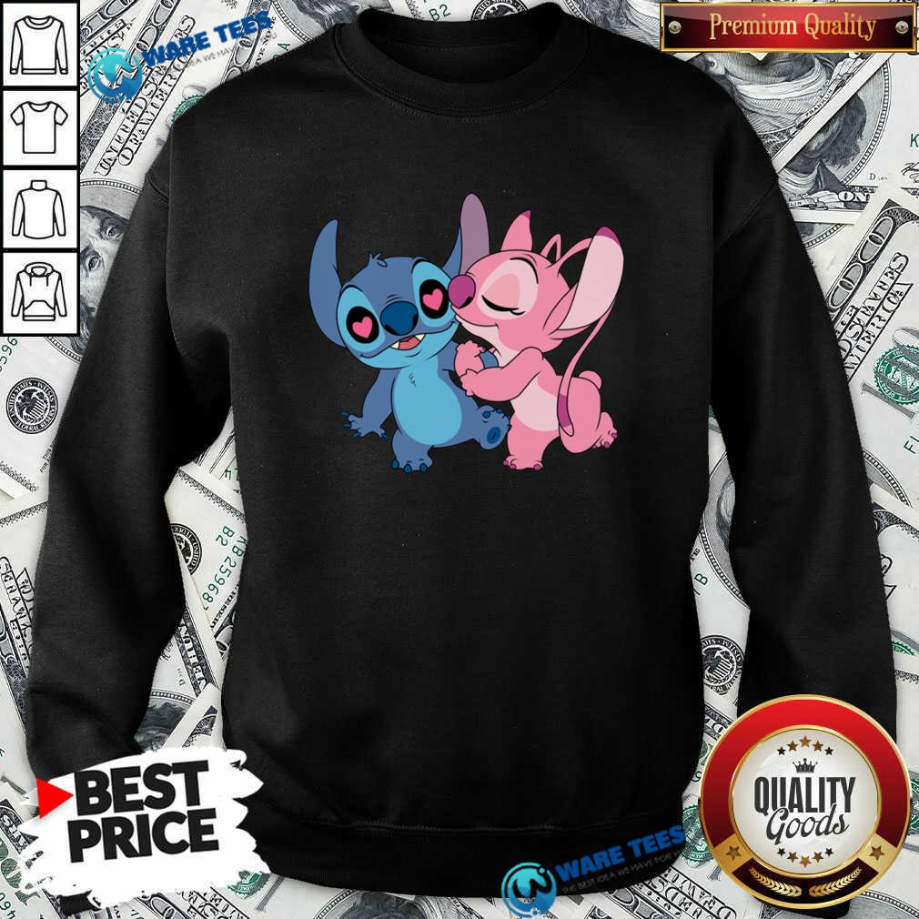 Nice Couple Stitch Angel Love Shirt