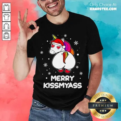 Nice Unicorn Merry Kissmyass Ugly Christmas Shirt