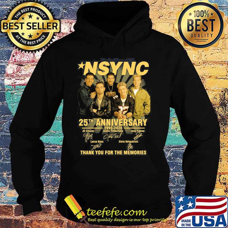 Nsync 25th Anniversary 1995 2020 Thank You For The Memories Signature Shirt Hoodie Nsync 25th Anniversary 1995 2020 Thank You For The Memories Signature Shirt Hoodie