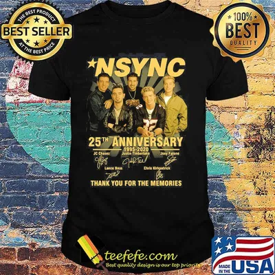Nsync 25th Anniversary 1995 2020 Thank You For The Memories Signature Shirt