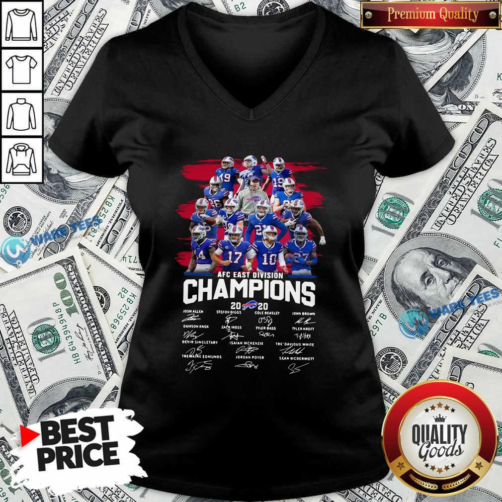 Official Buffalo Bills AFC East Division Champions Signatures Shirt