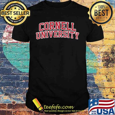 Official Cornell university red text Shirt