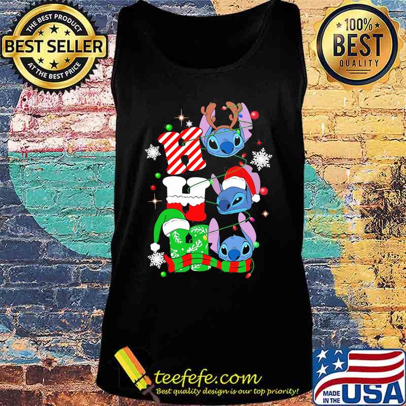 Official Ho Ho Ho Stitch Reindeer Elf Santa Xmas Shirt Tank top Official Ho Ho Ho Stitch Reindeer Elf Santa Xmas Shirt Tank top