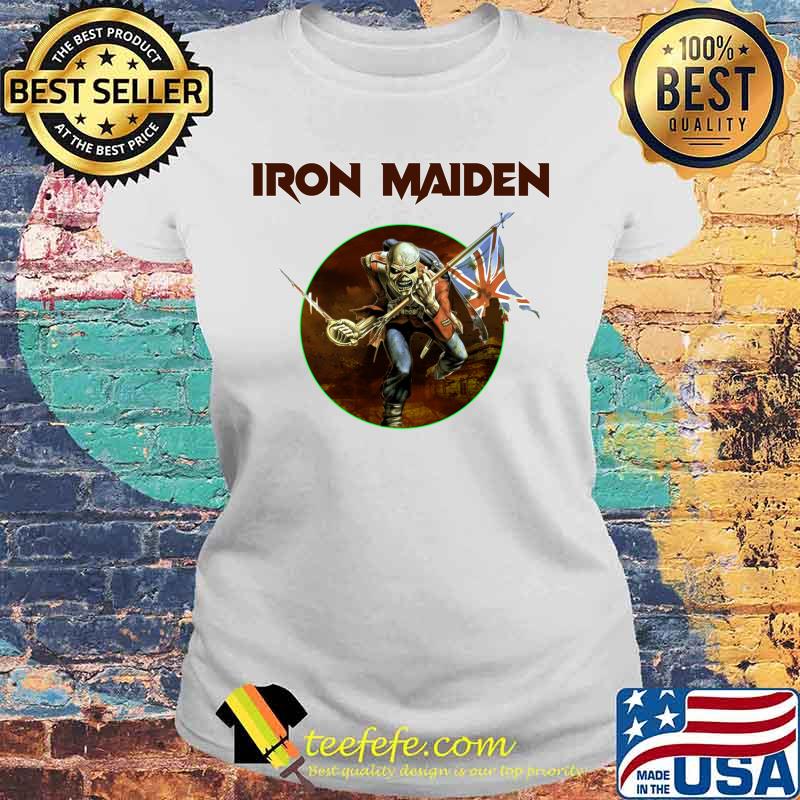 Official Iron Maiden Skull Flag Shirt Laides tee Official Iron Maiden Skull Flag Shirt Laides tee