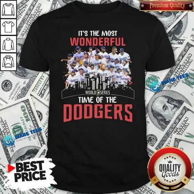 Official Its The Most Wonderful World Series 2020 Time Of Dodgers Signatures Shirt