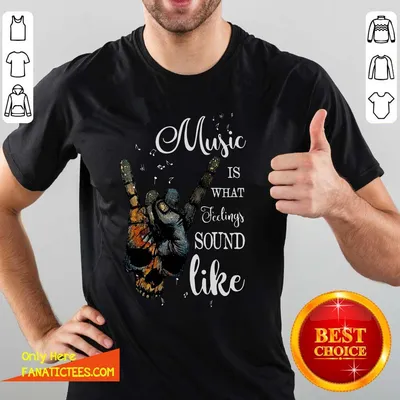 Official Music Is What Feelings Sound Like Peace Shirt