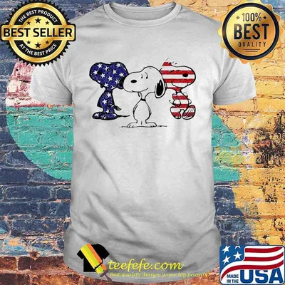 Official Snoopy American Flag Shirt