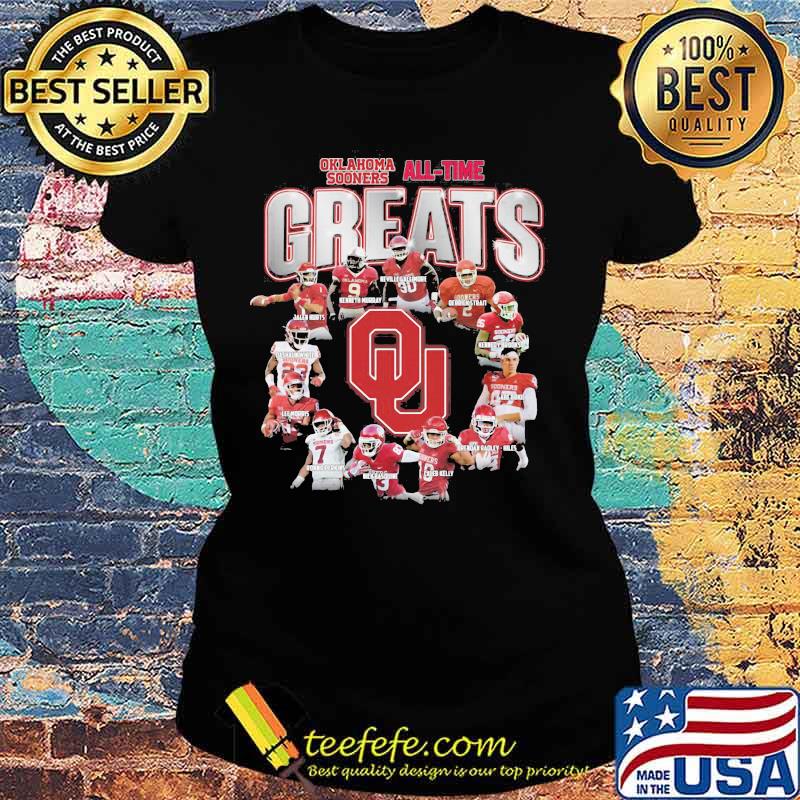 Oklahoma Sooners All Time Greats Player Team Football Shirt Ladies tee Oklahoma Sooners All Time Greats Player Team Football Shirt Ladies tee