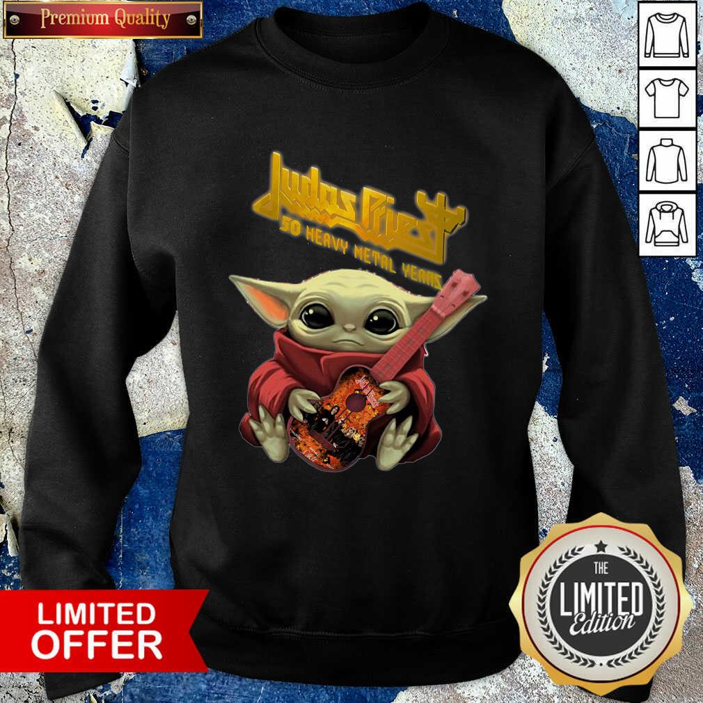 Original Baby Yoda hug Judas Priest 50 Heavy Metal Years Shirt