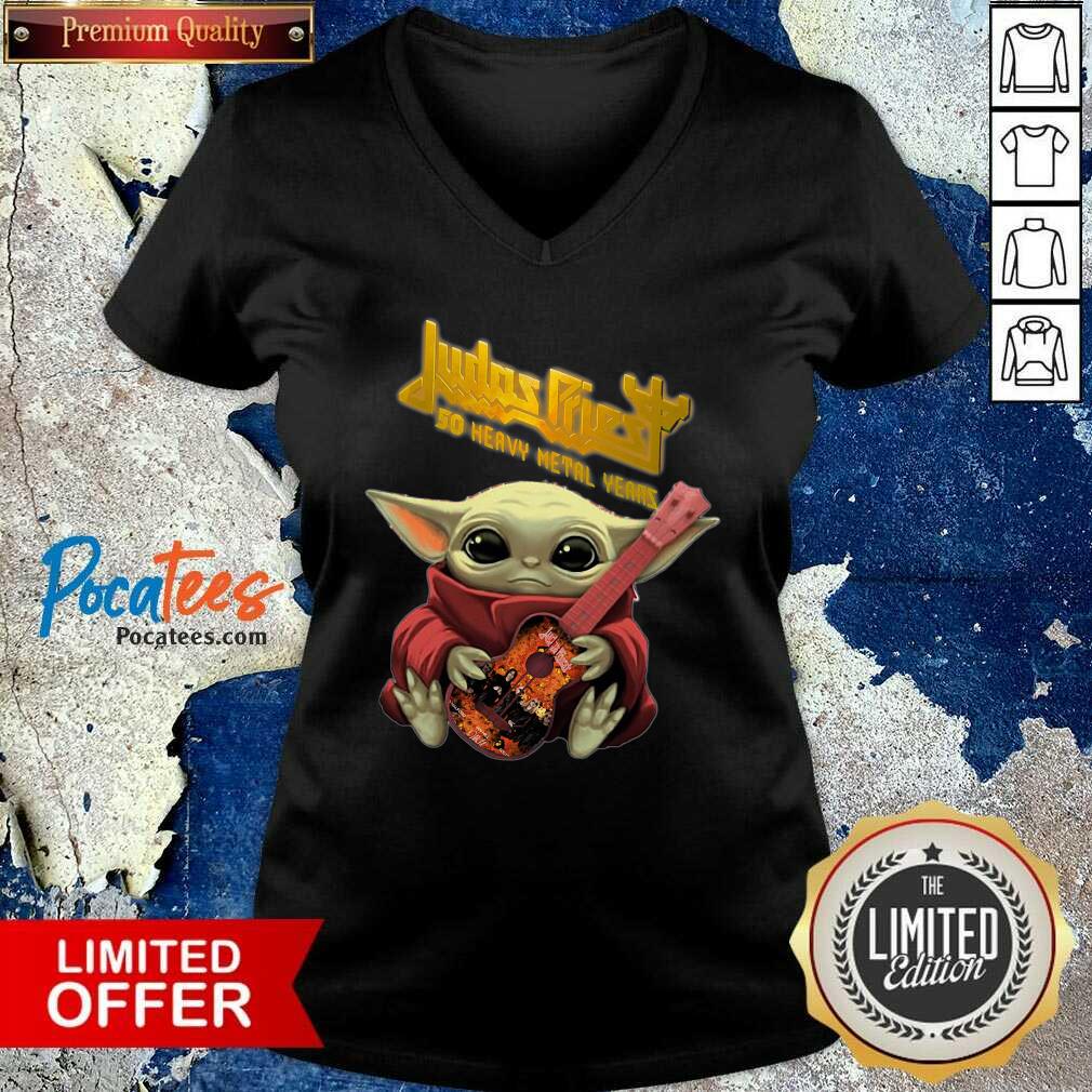 Original Baby Yoda hug Judas Priest 50 Heavy Metal Years Shirt