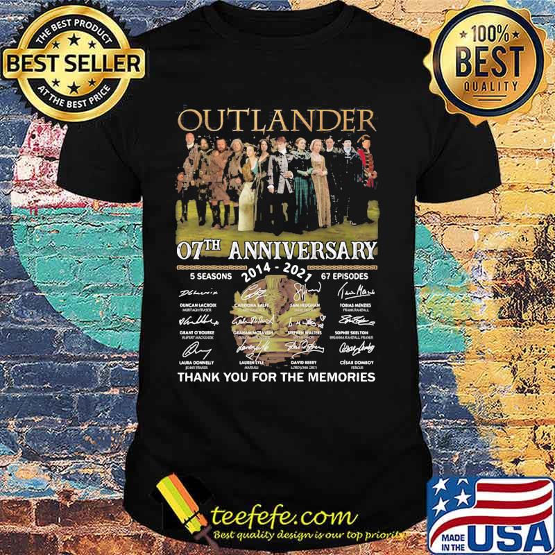 Outlander 07th Anniversary 2004 2021 Thank You For The Memories Signature Shirt