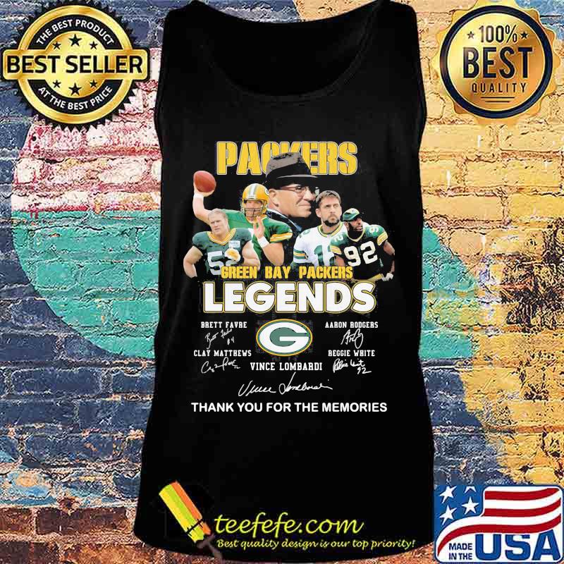 Packers Green Bay Legends Thank You For The Memories Signature Shirt Tank top Packers Green Bay Legends Thank You For The Memories Signature Shirt Tank top