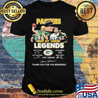 Packers Green Bay Legends Thank You For The Memories Signature Shirt