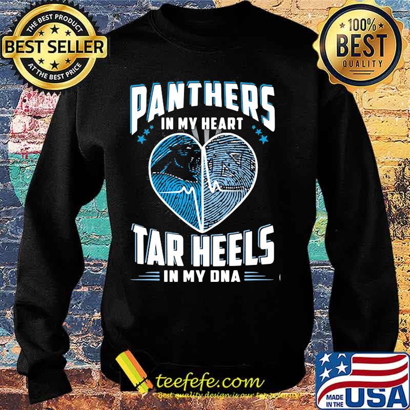 Panthers In My Heart Tar Heels In My Dna Football Shirt Sweater Panthers In My Heart Tar Heels In My Dna Football Shirt Sweater
