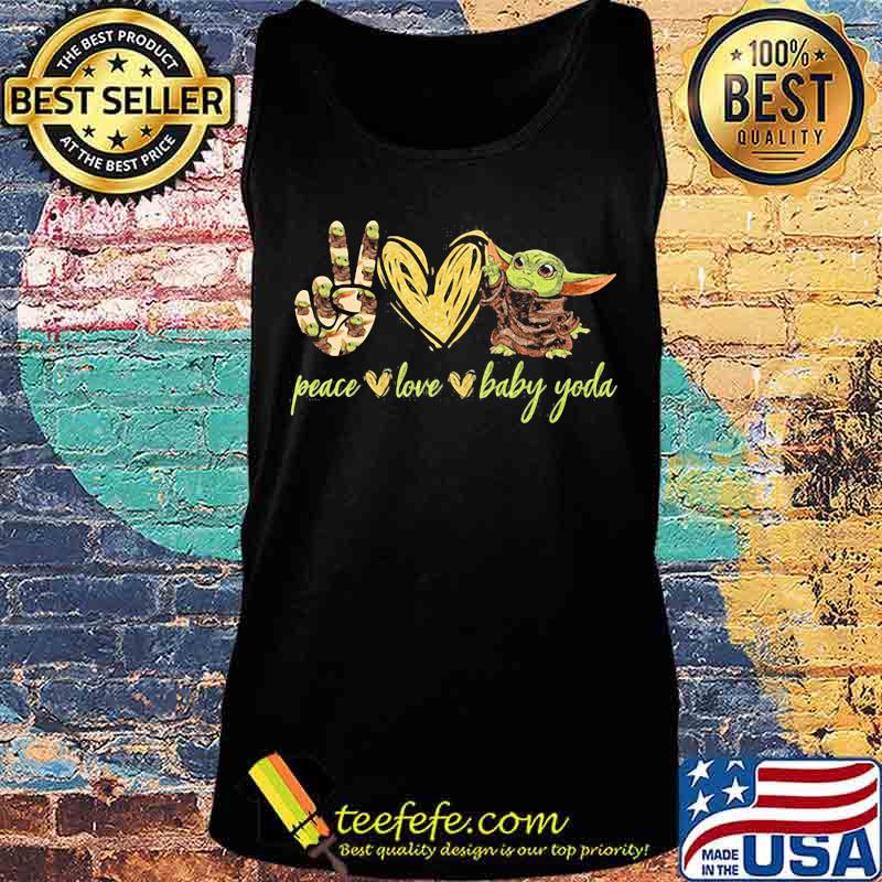 Peace Love Baby Yoda Heart Shirt Tank top Peace Love Baby Yoda Heart Shirt Tank top