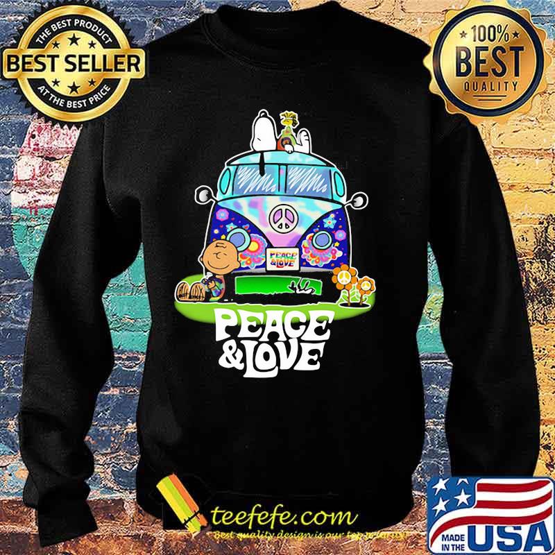 Peace Love Lgbt Bus Peanuts Snoopy Woodtosck Shirt Sweater Peace Love Lgbt Bus Peanuts Snoopy Woodtosck Shirt Sweater