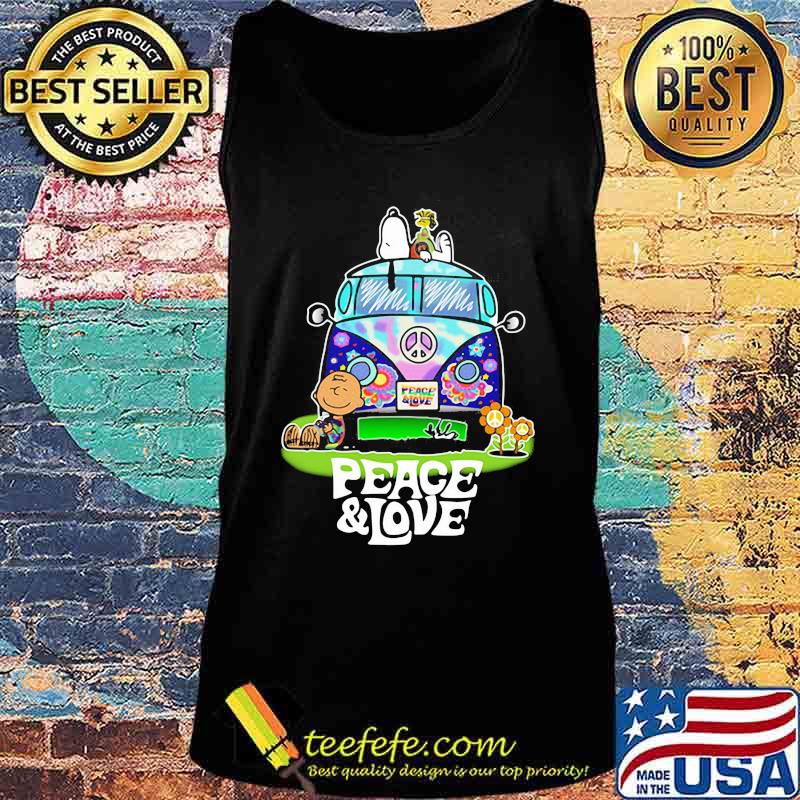 Peace Love Lgbt Bus Peanuts Snoopy Woodtosck Shirt Tank top Peace Love Lgbt Bus Peanuts Snoopy Woodtosck Shirt Tank top