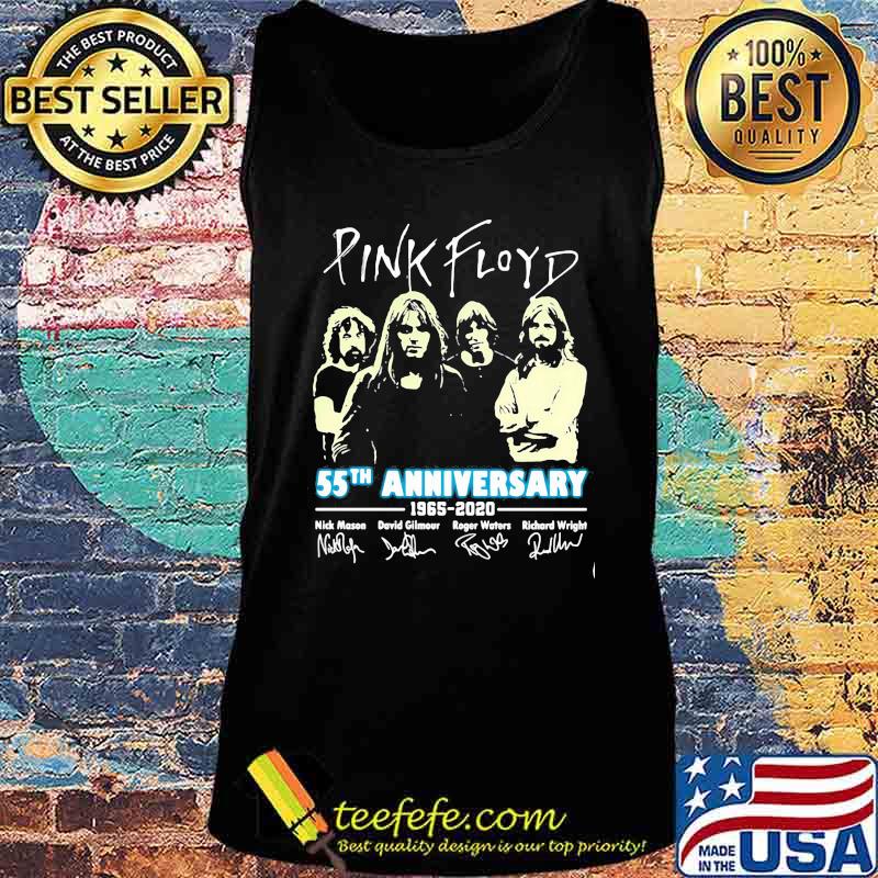 Pink Floyd 55th Anniversary 1965 2020 Signuature Bank Music Birthday Shirt Tank top Pink Floyd 55th Anniversary 1965 2020 Signuature Bank Music Birthday Shirt Tank top