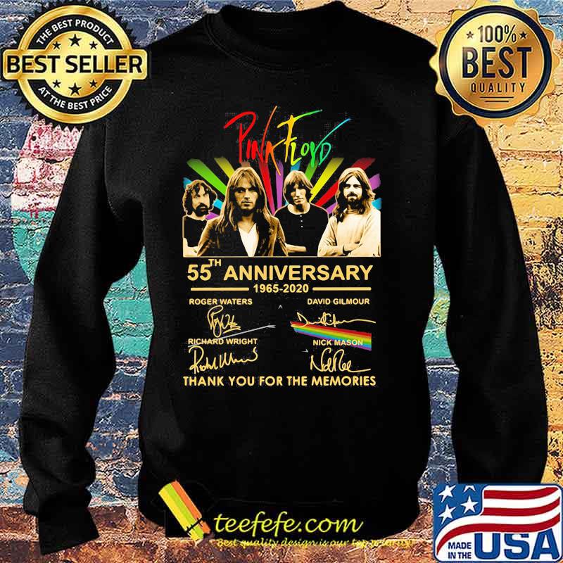 Pink Floyd 55th Anniversary 1965 2020 Thank You For The Memories Signuature Birthday Shirt Sweater Pink Floyd 55th Anniversary 1965 2020 Thank You For The Memories Signuature Birthday Shirt Sweater
