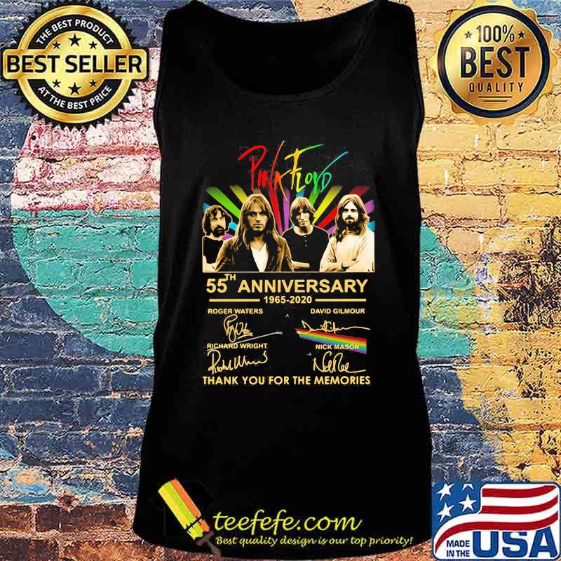 Pink Floyd 55th Anniversary 1965 2020 Thank You For The Memories Signuature Birthday Shirt Tank top Pink Floyd 55th Anniversary 1965 2020 Thank You For The Memories Signuature Birthday Shirt Tank top