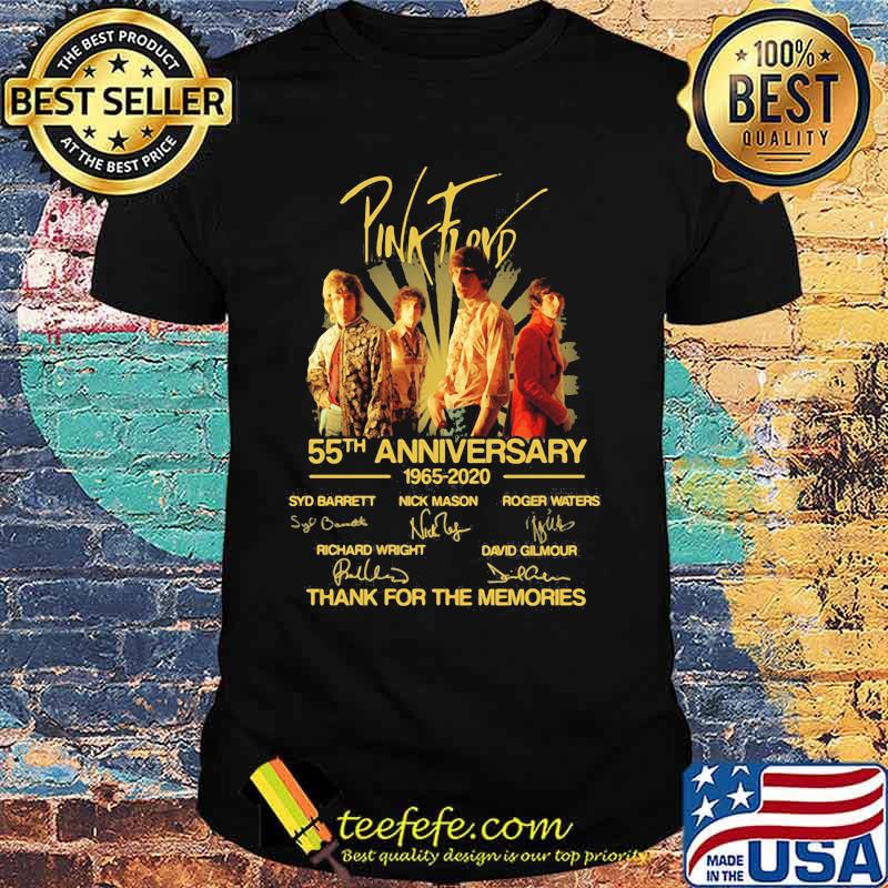 Pink Floyd Band Music 55th Anniversary 1965 2020 Thank You For The Memories Signature Shirt