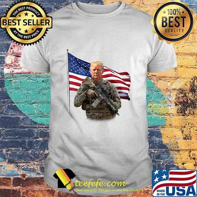 President Donald Trump Usa Flag Patriotic Soldier 2020 Veteran Shirt